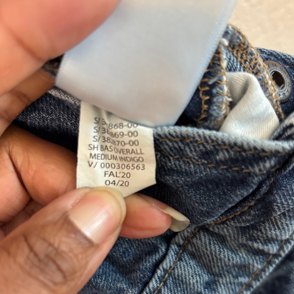 GAP Medium Wash Denim Girls Distressed Kids Overalls XXL - Picture 10 of 12